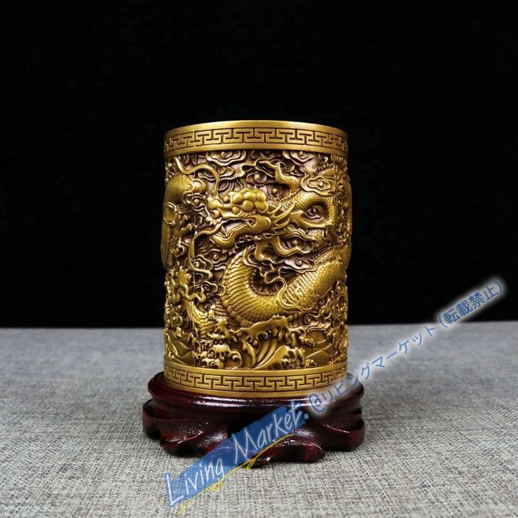 銅器 盤竜の 筆箱 書道具 文房具 現代工芸品 美術品 置物 銅器 盤竜の 筆箱 書道具 文房具 現代工芸品 美術品 置物 CZW728P825