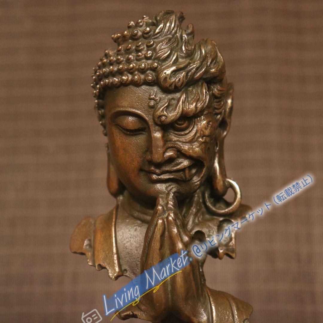銅製 釈迦如来仏仏像 事務デスクトップ机 茶室 茶寵 置物 装飾品 工芸品 銅 細工 釈迦如来仏仏像 事務デスクトップ机 茶室 茶寵 置物 装飾品