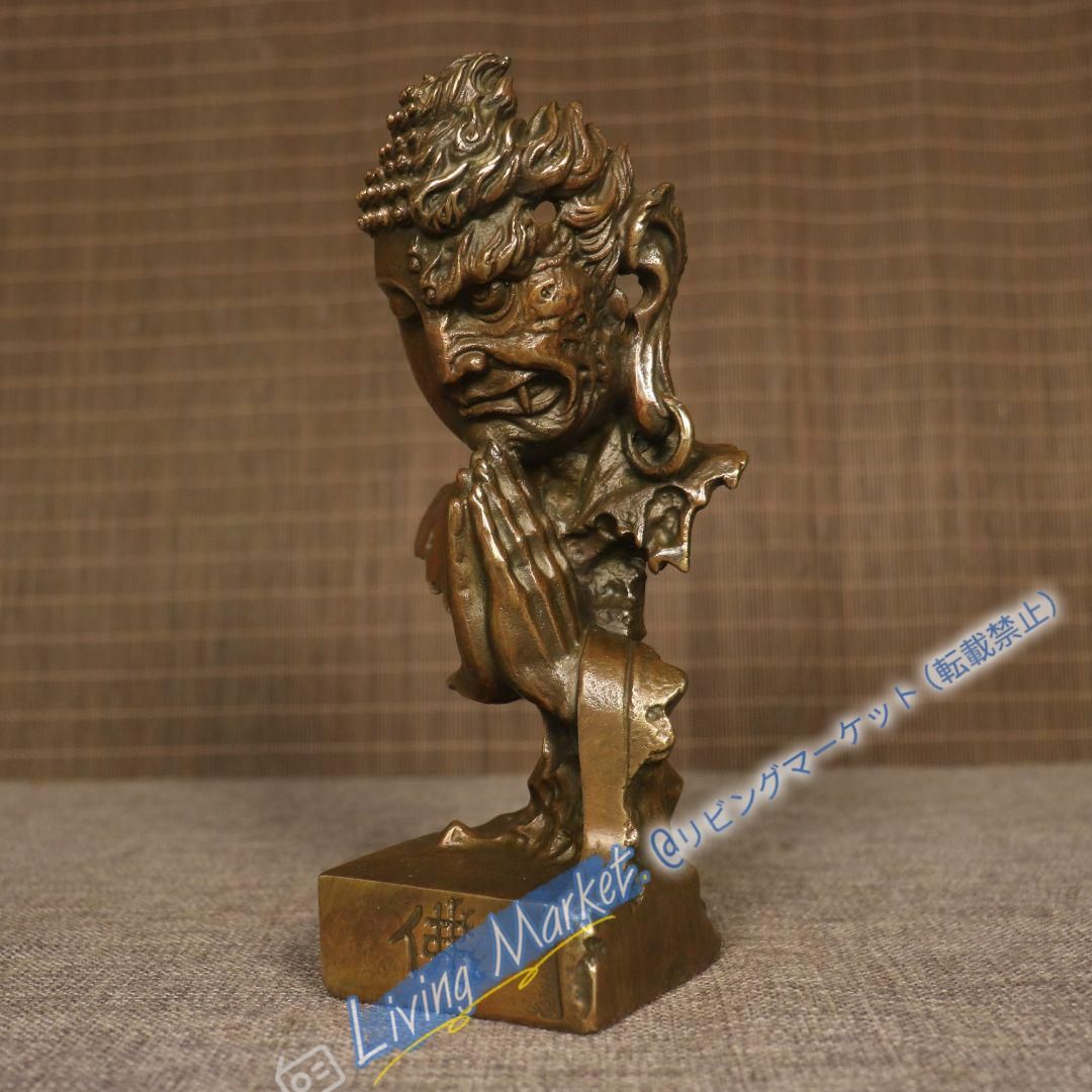 銅 細工 釈迦如来仏仏像 事務デスクトップ机 茶室 茶寵 置物 装飾品