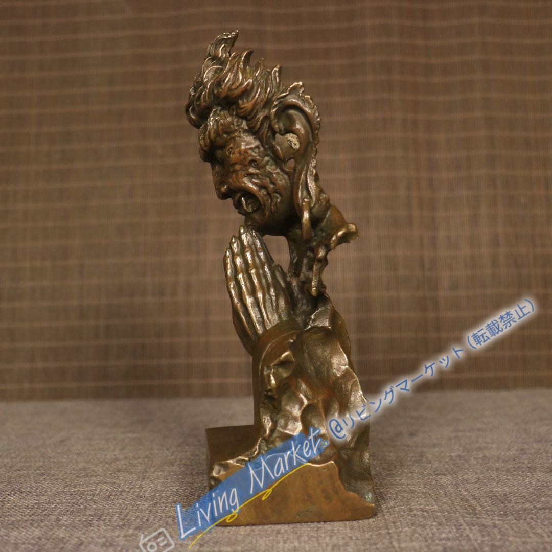 銅製 釈迦如来仏仏像 事務デスクトップ机 茶室 茶寵 置物 装飾品 工芸品 銅 細工 釈迦如来仏仏像 事務デスクトップ机 茶室 茶寵 置物 装飾品