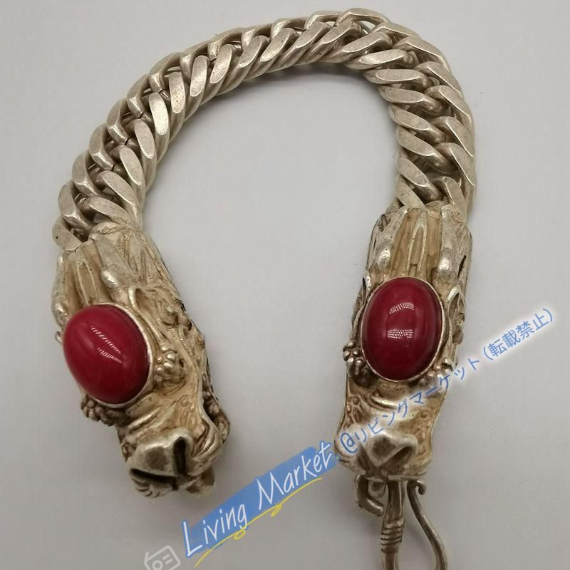 銅 細工 双龍手串 ブレス 装飾品 工芸品 置物 CZW728P076