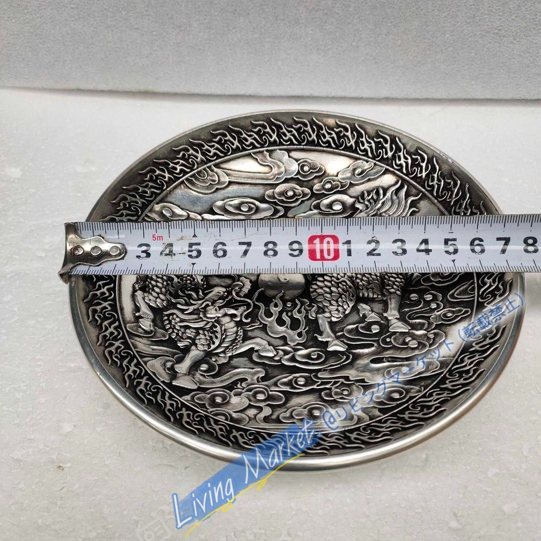 銅器 重工 彫刻 祥雲瑞獣麒麟銅盤 装飾品 工芸品 美術品 置物