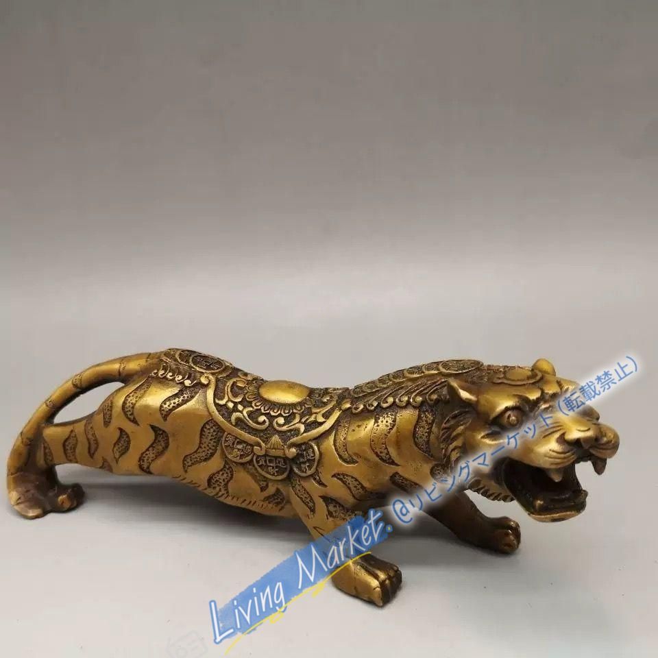 銅 細工 虎の置物 茶台茶寵 茶道具 装飾品 工芸品 置物 CZW728P228