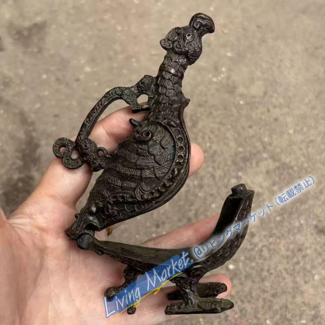 銅製 渡り鳥尊 酒器 装飾品 工芸品 美術品 置物 CZW728P224
