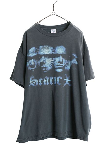 00s ★ スタティック X ツアー イラスト プリント Tシャツ メンズ XL オールド オフィシャル 当時物 バンド ロック メタル 大きいサイズ 黒