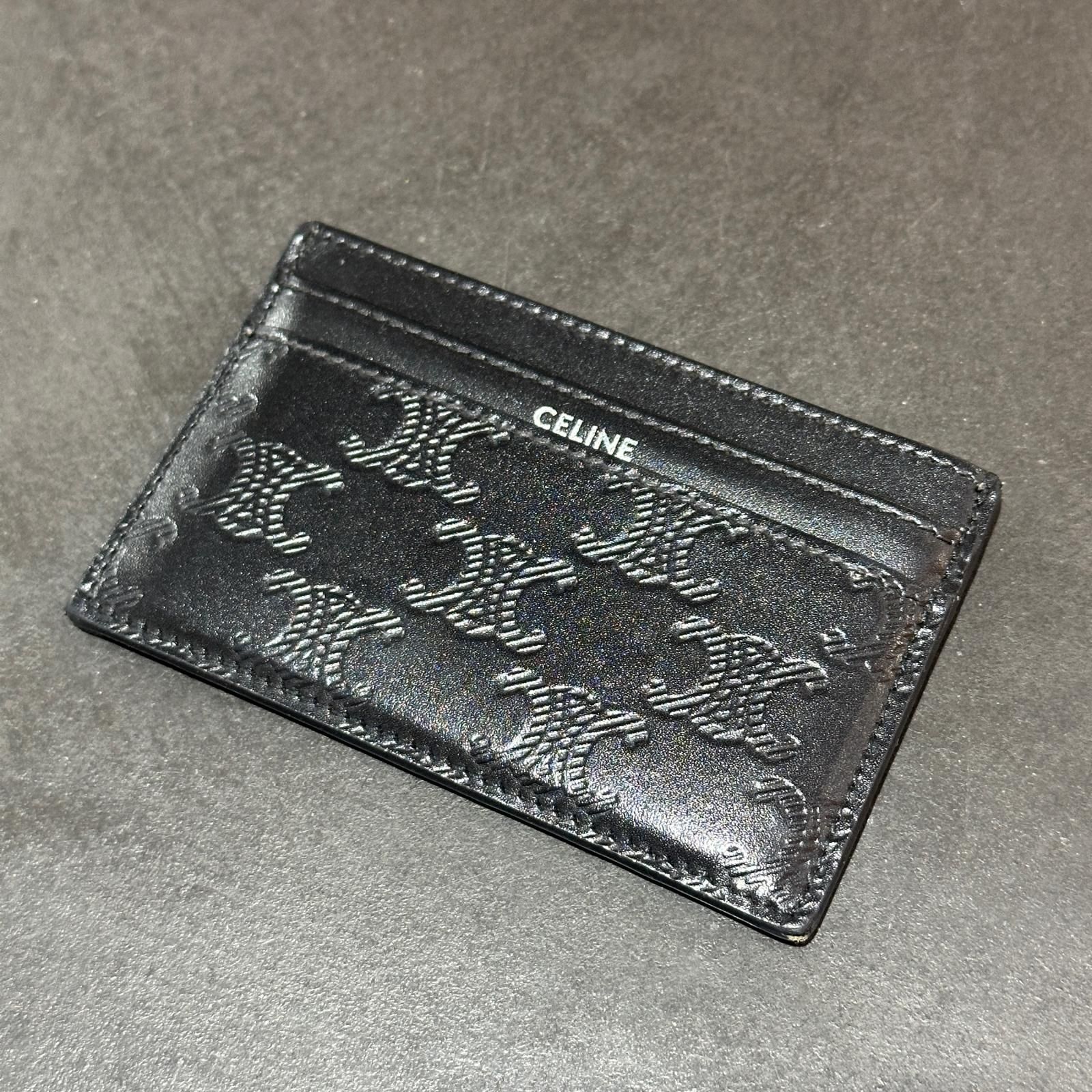 CELINE LARGE CARD HOLDER ラージカードホルダー カードケース エンボス加工 セリーヌ ブラック F （20378M） CELINE LARGE CARD HOLDER ラージカードホルダー カードケース