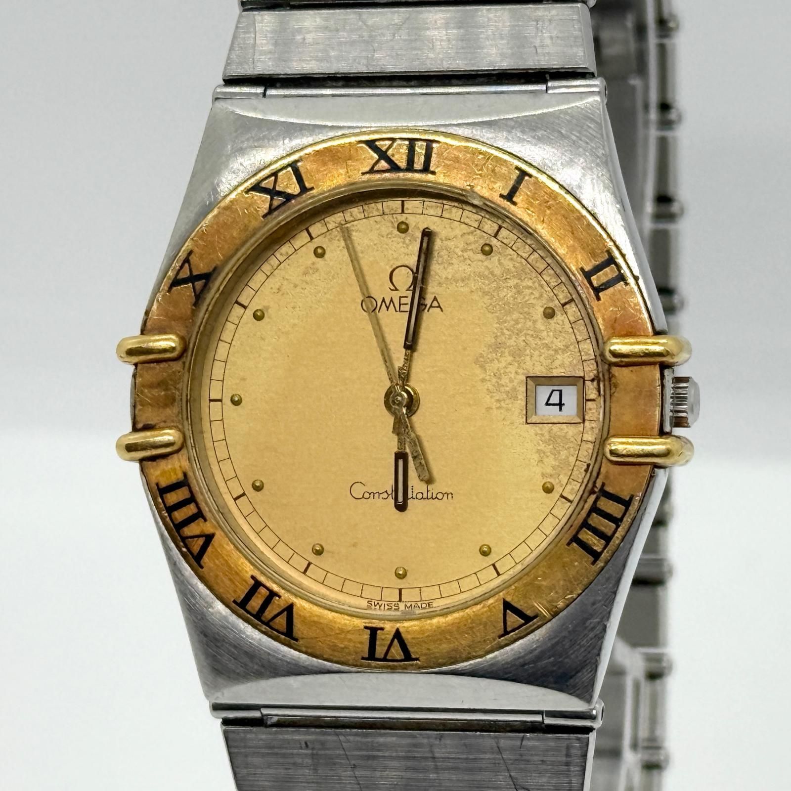 オメガ コンステレーション　腕時計ヴィンテージ【美品。非稼働】 OMEGA オメガ コンステレーション ゴールド QZ メンズ デイト