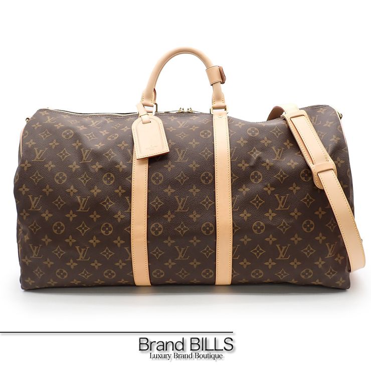 未使用品 LOUIS VUITTON ルイ・ヴィトン キーポル･バンドリエール 55 ボストンバッグ M41414 モノグラム ブラウン ユニセックス 149,000円