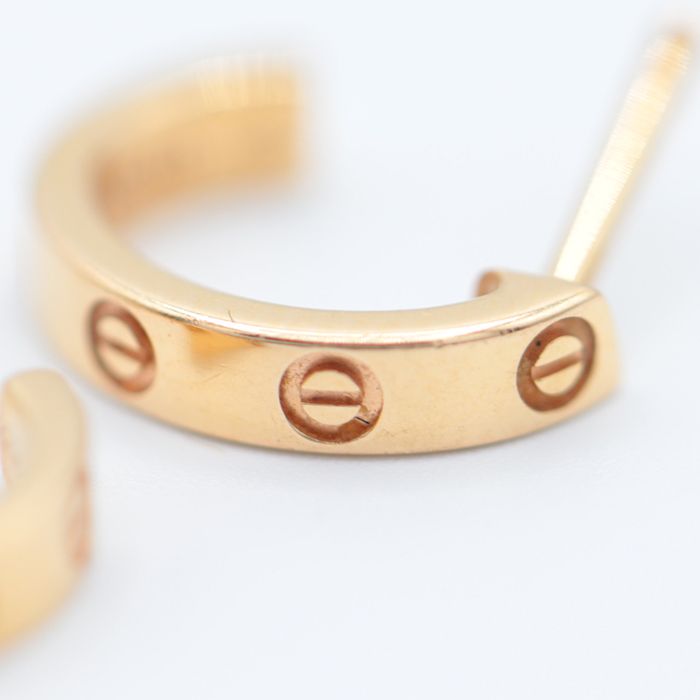 Cartier LOVE フープピアス 1Pダイヤ ピンクゴールド ジュエリー カルティエ ピアス ラブ ピンクゴールド ゴールド