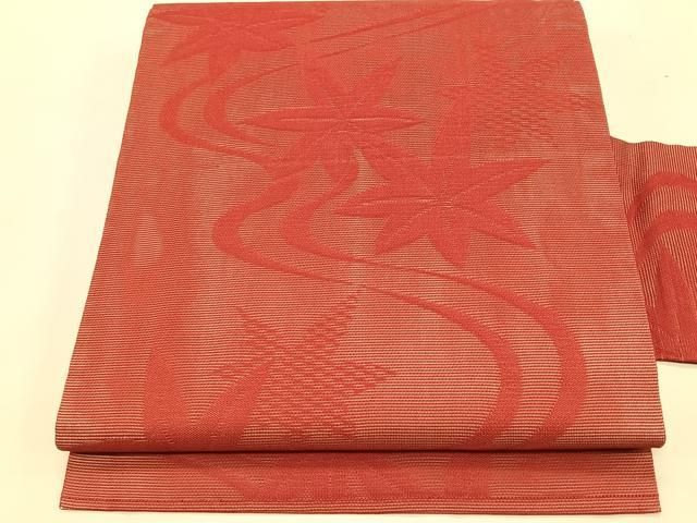 平和屋着物＊夏物　九寸名古屋帯　竜田川　正絹　逸品　CABK1386fb