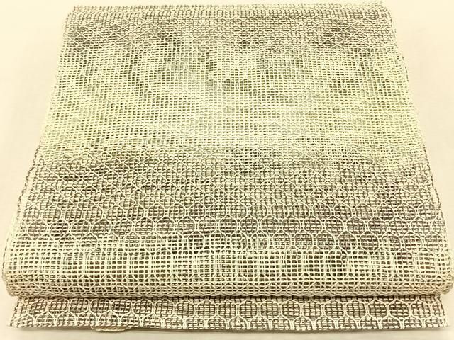 平和屋着物＊夏物　八寸名古屋帯　羅　横段文　正絹　逸品　CABK1391fb