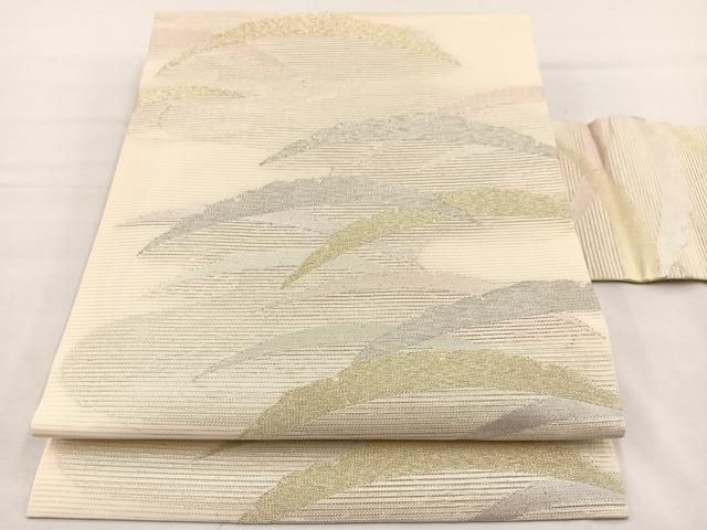 平和屋着物＊夏物　九寸名古屋帯　雪芝文　金銀糸　正絹　逸品　BAAX7761hv 13,832円