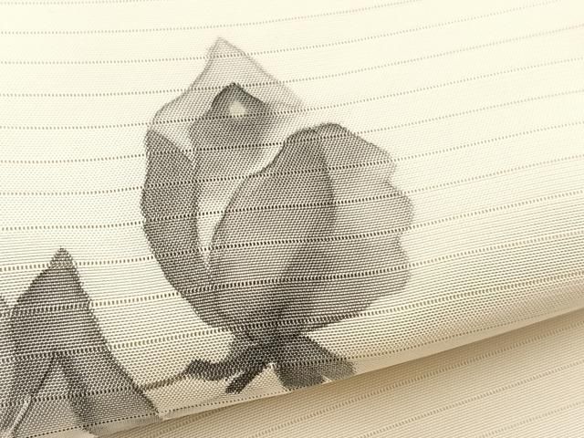 平和屋着物＊夏物　絽塩瀬　九寸名古屋帯　作家物　手描き　薔薇　正絹　逸品　BAAX7826hv