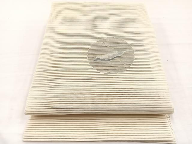 平和屋着物＊夏物　八寸名古屋帯　絽綴れ　抽象文様　金銀糸　正絹　逸品　BAAX7865hv 15,600円