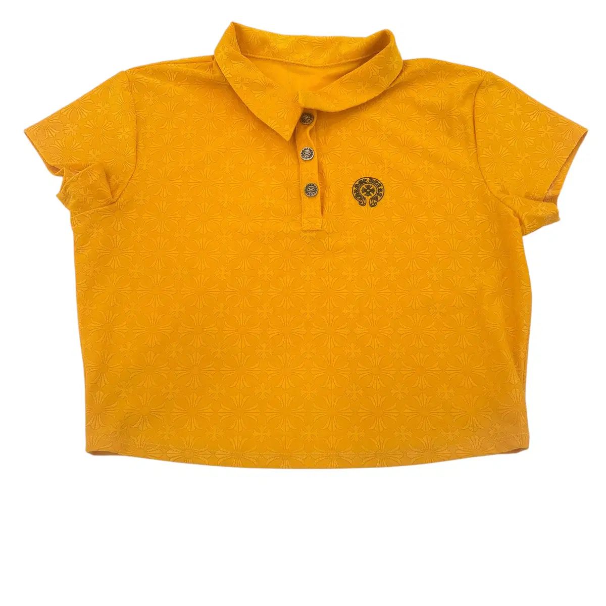 2nd_dosan CHROME HAEATS クロムハーツ フールパータン クロップド カラーTシャツ イェロー 159,292円