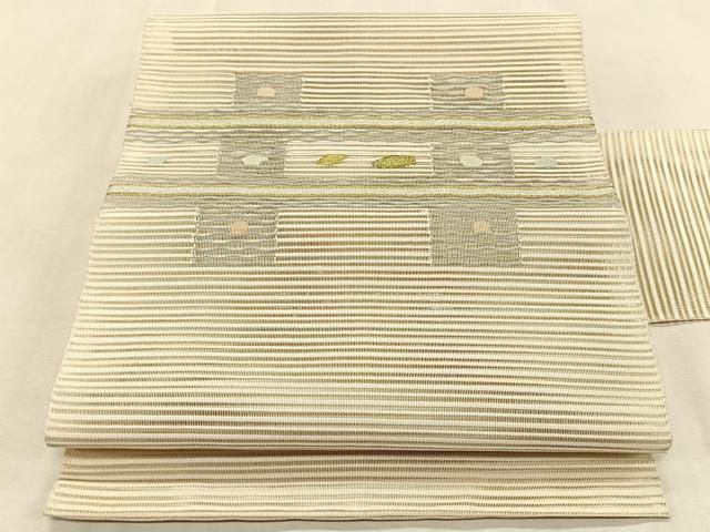 平和屋着物＊夏物　八寸名古屋帯　絽綴れ　抽象文様　金銀糸　正絹　逸品　CABK1332fb 28,600円