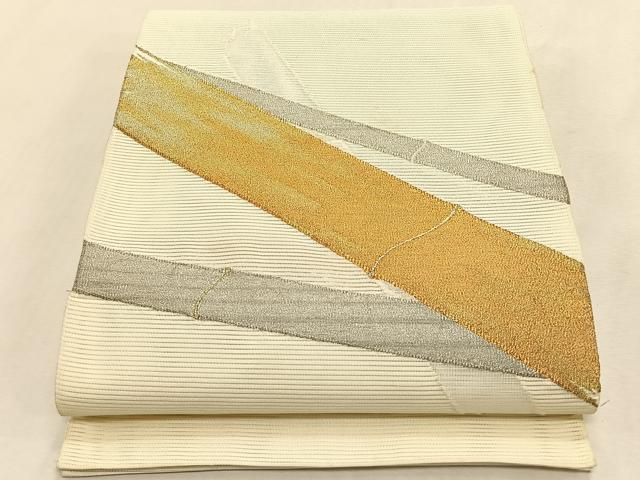 平和屋着物＊西陣　じゅらく謹製　夏物　八寸名古屋帯　絽綴れ　竹　金銀糸　CABK1343fb 10,400円