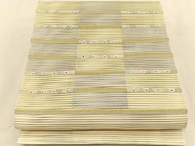 平和屋着物＊夏物　八寸名古屋帯　絽綴れ　抽象文様　金銀糸　正絹　逸品　CABK1344fb 28,600円