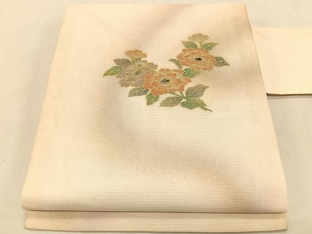 平和屋着物＊夏物　九寸名古屋帯　螺鈿　枝花文　金彩　正絹　逸品　CABK1350fb