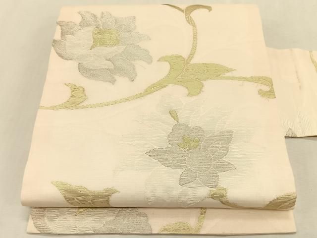 平和屋着物＊夏物　九寸名古屋帯　更紗花文　金銀糸　正絹　逸品　CABK1354fb 31,200円