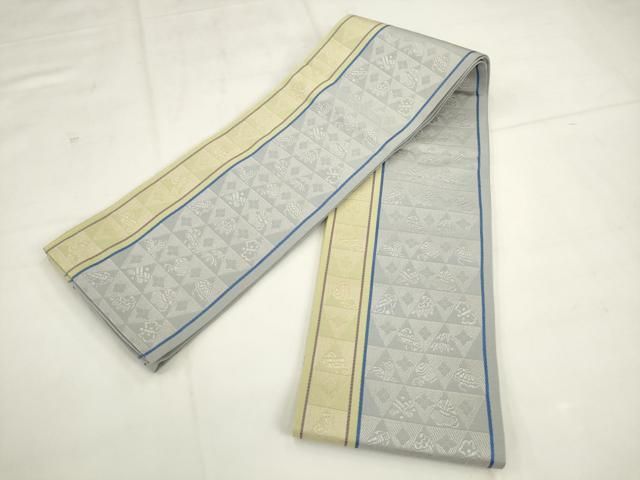 平和屋着物●本場筑前博多織　半幅帯　吉祥文様　小野和也作　証紙付き　正絹　逸品　AABK6796pf 27,040円