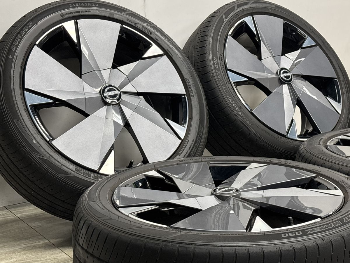 【純正品】アリア B9 e-4ORCE リミテッド 純正 20in 8J +45 PCD114.3 ダンロップ SPORT MAXX 050 235/60R18 エクストレイル T33 流用