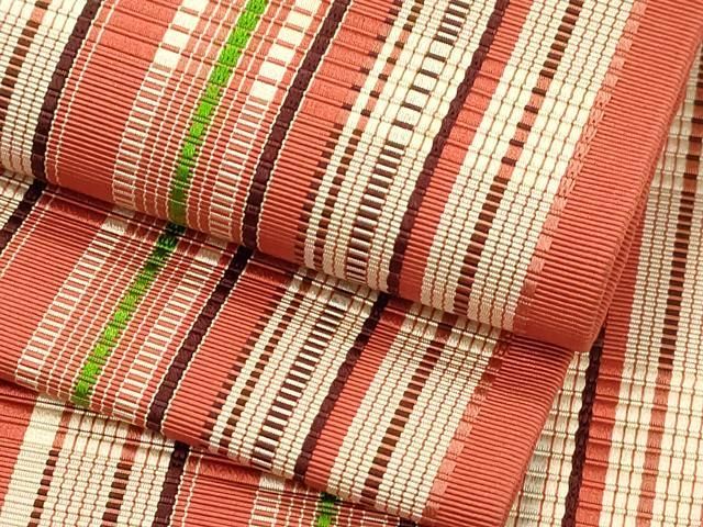 平和屋着物●本場筑前博多織　半幅帯　縞　正絹　逸品　CABJ9203dy 14,560円