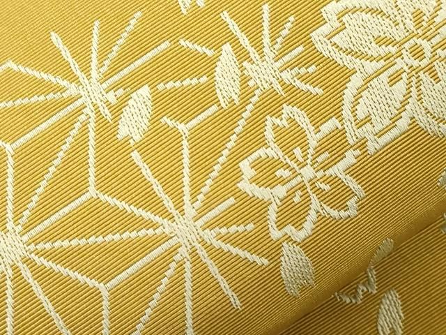 平和屋着物○本場筑前博多織 半幅帯 舞桜間道 正絹 逸品 CABJ9227dy