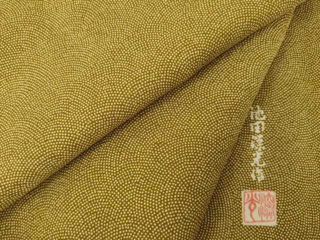 平和屋着物●江戸小紋　池田深光作　鮫小紋柄　正絹　逸品　AABK6283ck