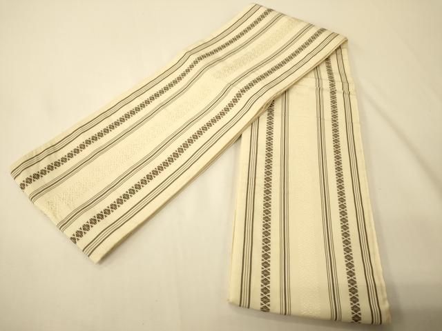 平和屋着物●本場筑前博多織　半幅帯　献上柄　正絹　逸品　CABI5049ak 15,600円