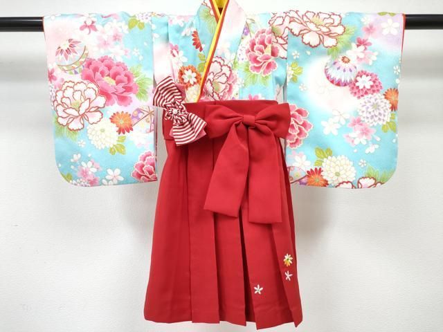 平和屋着物[]お宮参り　女の子　祝着　産着　ベビー着物　帯・髪飾り付き　鞠花文　暈し染め　金彩　マジックテープ式　DABG3125ma 17,550円