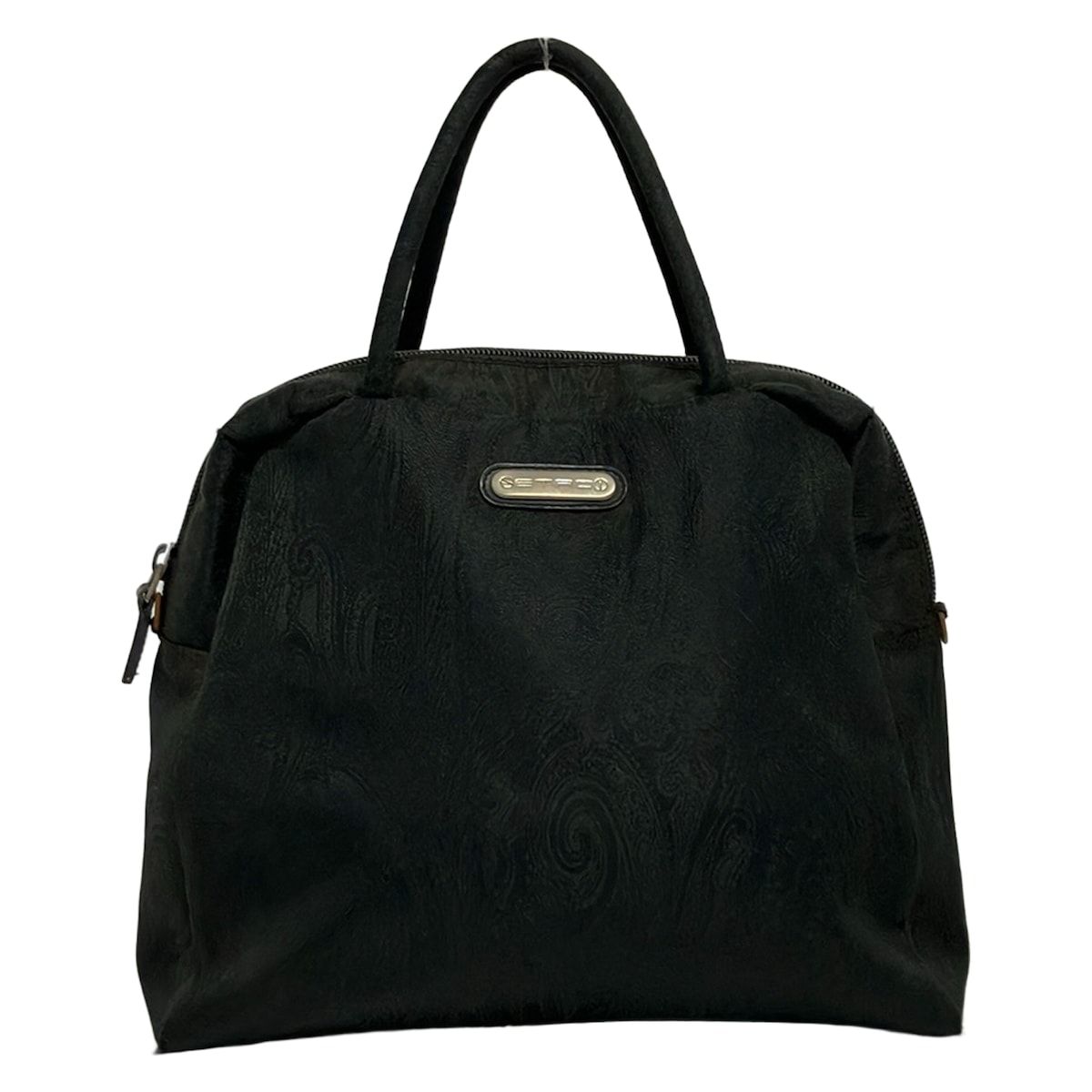 ETRO(エトロ) トートバッグ 黒 ペイズリー柄 レザー