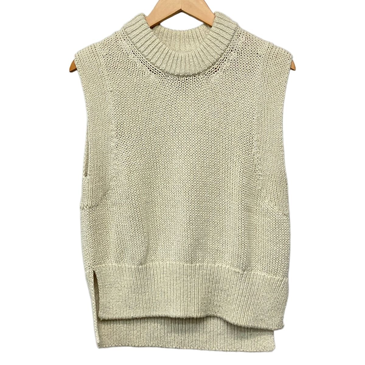 ATON(エイトン) ベスト サイズ02 M レディース美品 - アイボリー ニット 7,848円