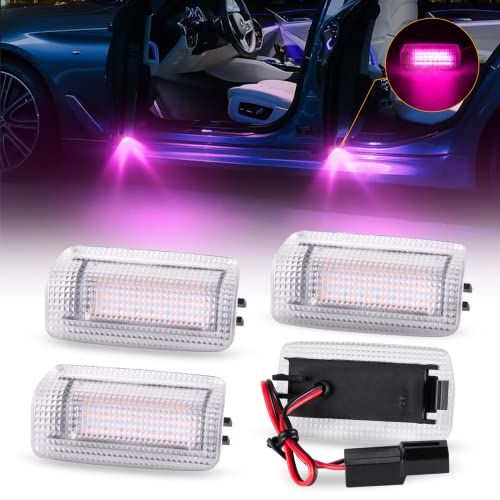 POPMOTORZ LED カーテシランプ クラウン マジェスタ 180系200系 210系ウェルカムランプドア カーテシ ランプ 車検対応 汎用 純正交換 専用設計 4個入り (ピンク）as 74957156