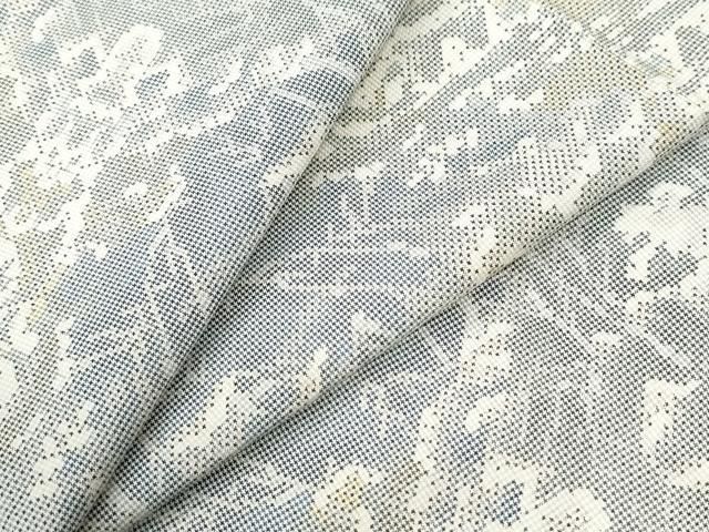 平和屋着物●本場大島紬　白大島　7マルキ　樹林文　正絹　逸品　CABI2682yc