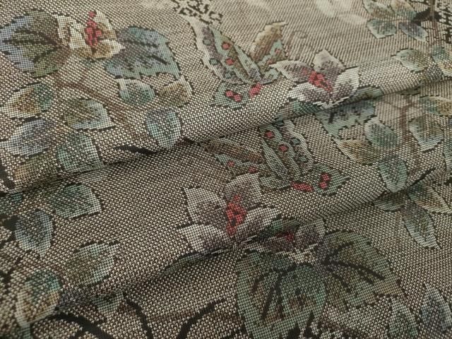 平和屋着物●本場大島紬　9マルキ　舞蝶花文　正絹　逸品　未使用　DABH9251ps