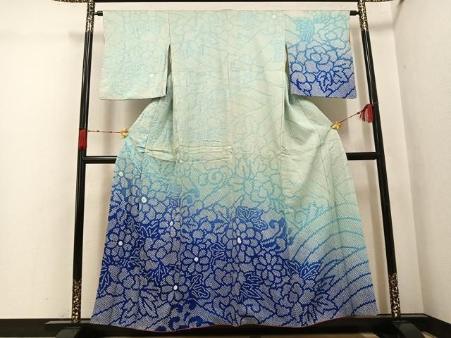 平和屋着物●訪問着　総絞り　花尽くし　正絹　逸品　AABK0189ph