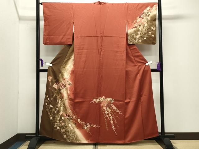 平和屋着物●訪問着　扇面花文　暈し染め　金彩　正絹　逸品　CABI0686gh 27,885円