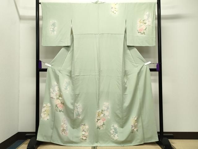 平和屋着物●訪問着　駒刺繍　短冊花文　暈し染め　金彩　正絹　逸品　CABI0741gh 27,885円