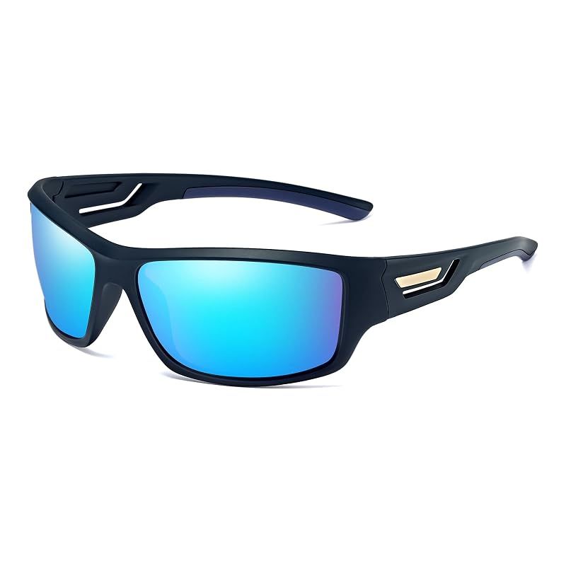 【新品】 [Cyxus] シクサズ スポーツサングラス 偏光レンズ UVカット 紫外線対策 超軽量TR90 自転車 登山 釣り 野球 ゴルフ ランニング ドライブ バイク テニス スキー（1070ブルー）