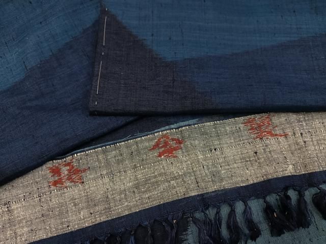 平和屋着物●上質な紬　切嵌文様　反端付き　正絹　逸品　未使用　AABJ7290ph 24,375円