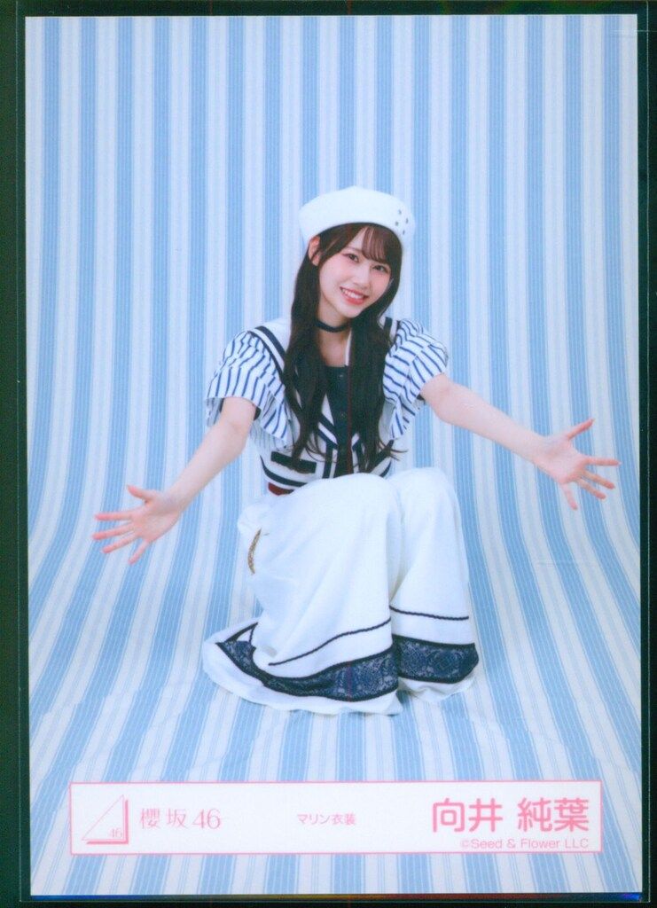 櫻坂46 Lonesome rabbit / What's “KAZOKU”? 向井純葉 マリン衣装 座り