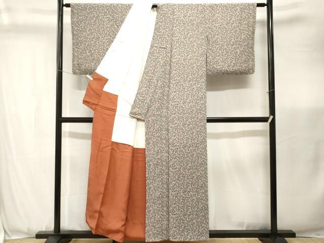 平和屋着物□上質な小紋 葡萄蔦の葉文 正絹 逸品 CABK3685ev - メルカリ