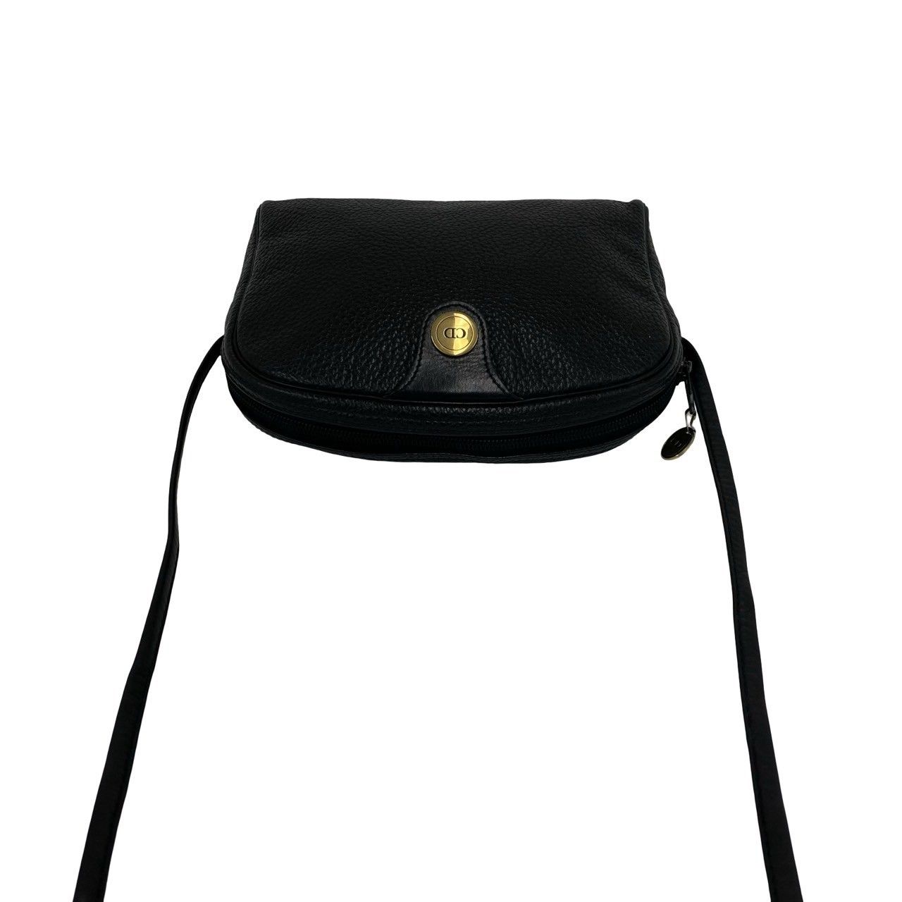 極 美品 Christian Dior ディオール ヴィンテージ CD ロゴ金具 レザー
