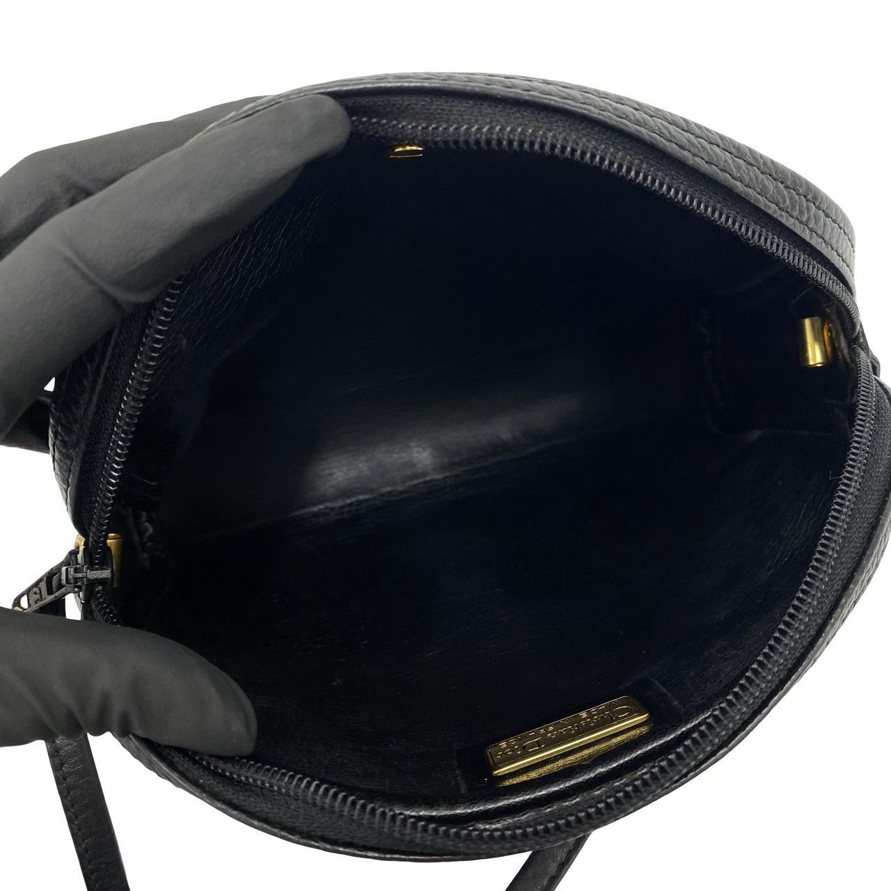 極 美品 Christian Dior ディオール ヴィンテージ CD ロゴ金具 レザー