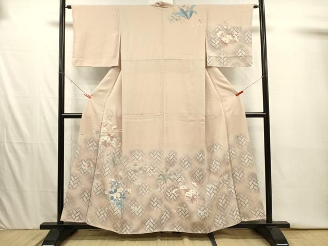 平和屋本店■希少　男性　訪問着　絞り　花唐草文　金彩　逸品　未使用　CYAA3234s5 平和屋着物□訪問着 作家物 草花文 暈し染め 金彩 正絹 逸品