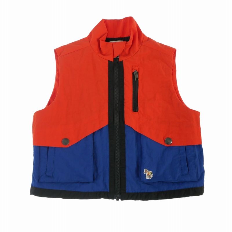 ポールスミス PAUL SMITH JUNIOR バイカラーアウトドアベスト ジャケット キッズ ジュニア 子供服 110 オレンジ/ブルー 3531301-208 国内正規