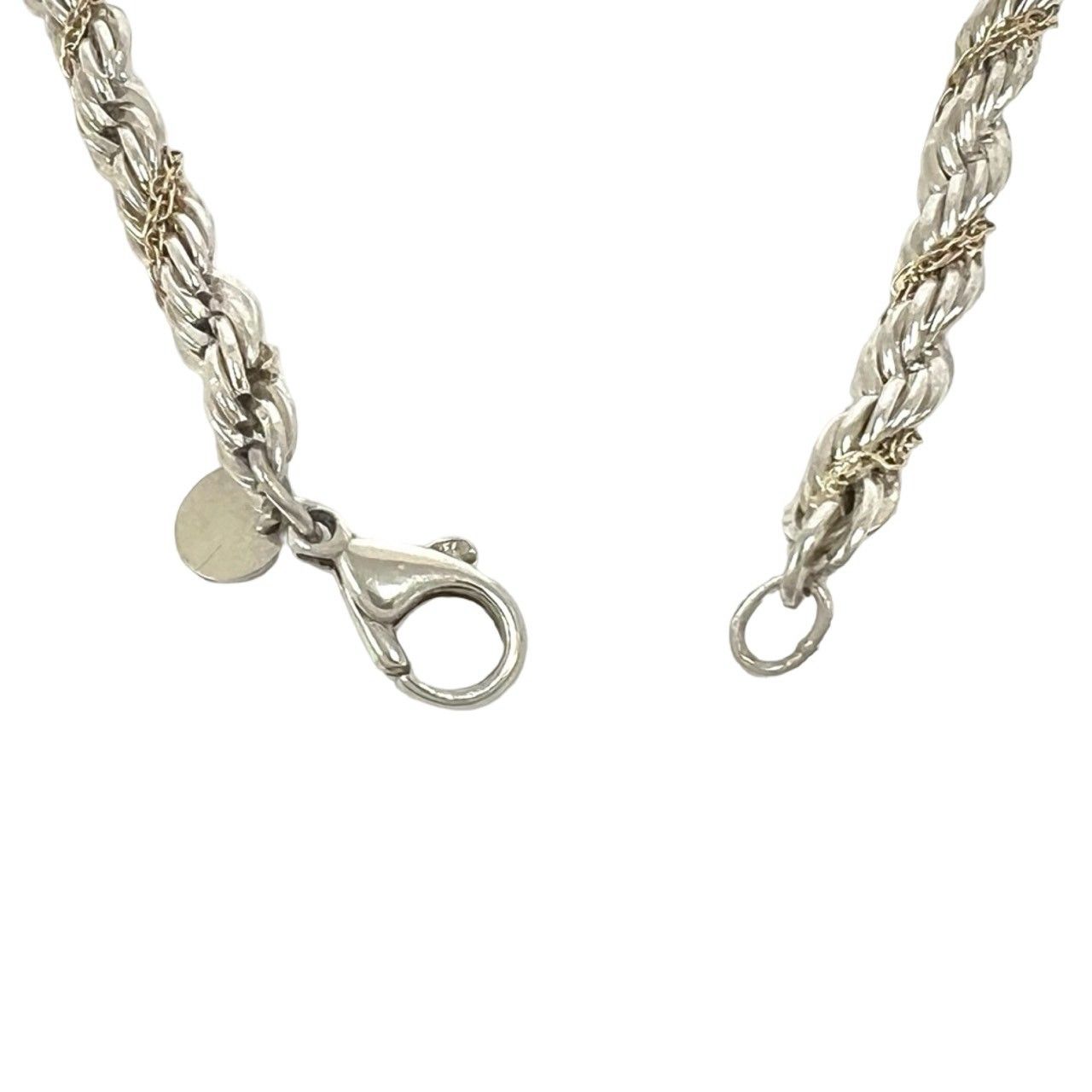 極 美品 TIFFANY&Co. ティファニー ヴィンテージ ツイストロープ ネックレス シルバー925 K18イエローゴールド シルバー ゴールド 208-4 極 美品 TIFFANY&Co. ティファニー ヴィンテージ ツイストロープ