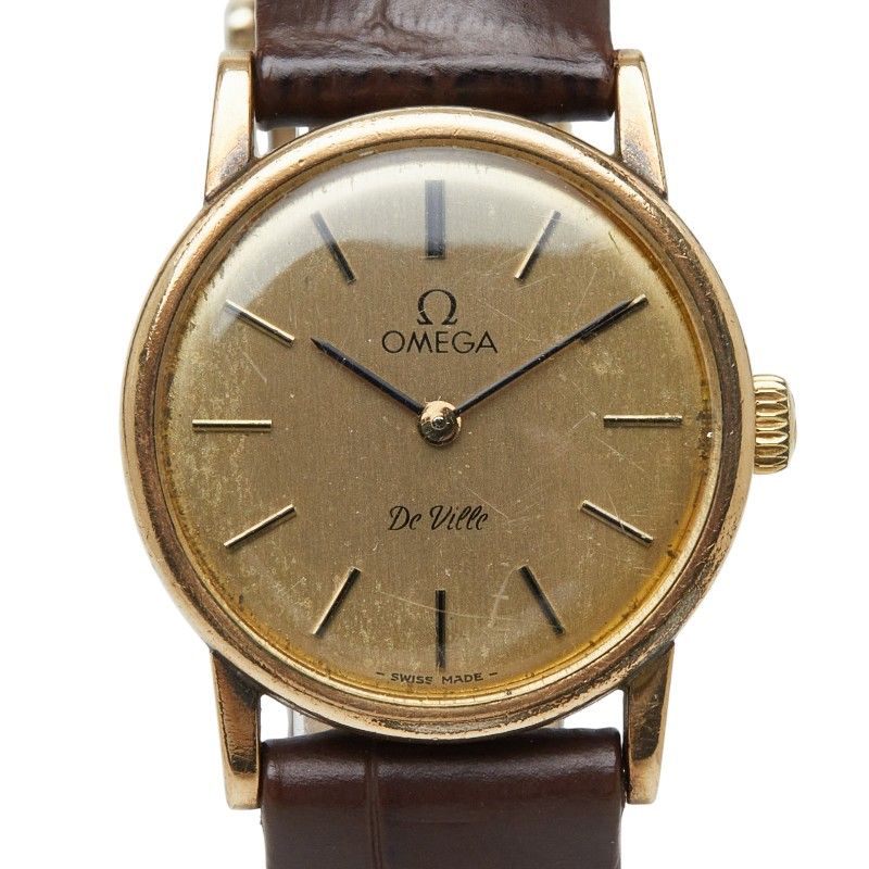 オメガ デビル 腕時計 ゴールド ブラウン ステンレススチール メッキ レザー レディース OMEGA【1-0279016】 21,456円