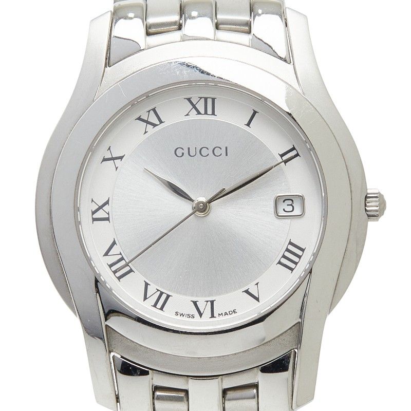 グッチ Gクラス 腕時計 5500M シルバー ステンレススチール レディース GUCCI【1-0279488】 15,696円